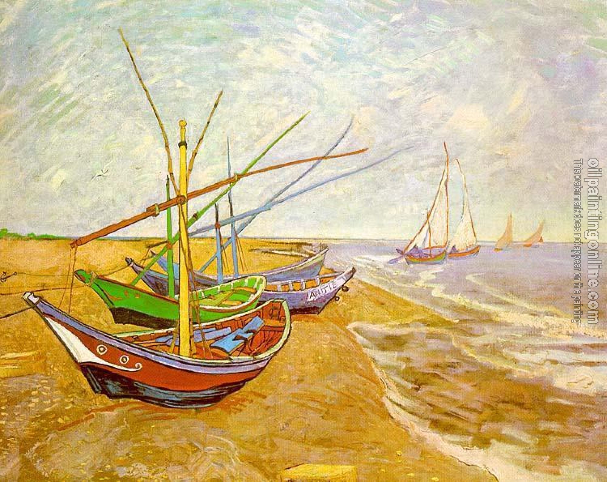 Gogh, Vincent van - Fishing Boats on the Beach at Saintes-Maries